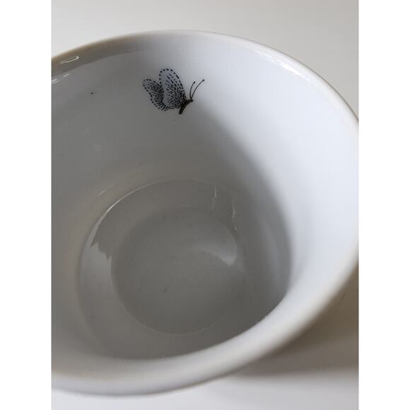 Vintage FITZ AND FLOYD 1976 Poppy & Butterfly 9" Plate inset Tea Cup - Set of 2 - Picture 7 of 11